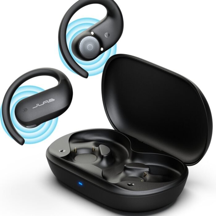 JLab JBuds Open Sport Draadloze Oordopjes – Bluetooth 5.3 – Open Ear – Sport Oortjes – 26 uur Speeltijd – Multipoint - IP55 Zweetbestendig - USB C