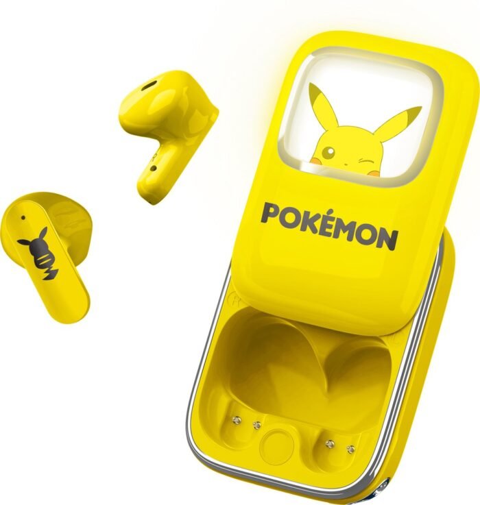 Pokémon - draadloze oordopjes - scherm met LED verlichting - met oplaadcase - touch control - lange batterijduur - TWS earpods bluetooth