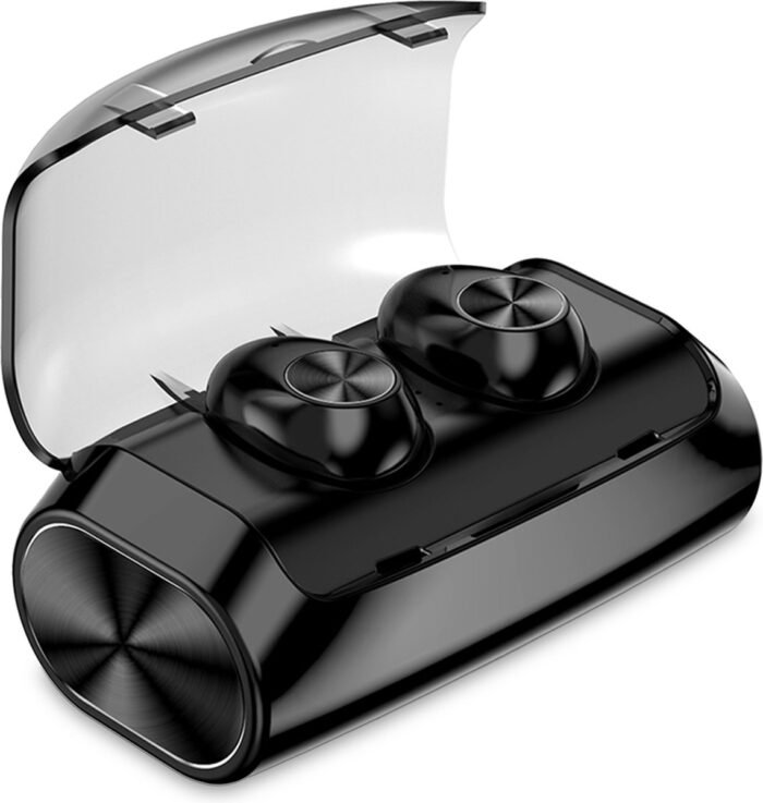 Volledig Draadloze Oordopjes VI Douxe - In-Ear draadloze oordopjes - Zwart - Bluetooth 5.0 - Meer dan 150 uur gebruik met Case - Dual Microfoon - Beide onafhankelijk te koppelen
