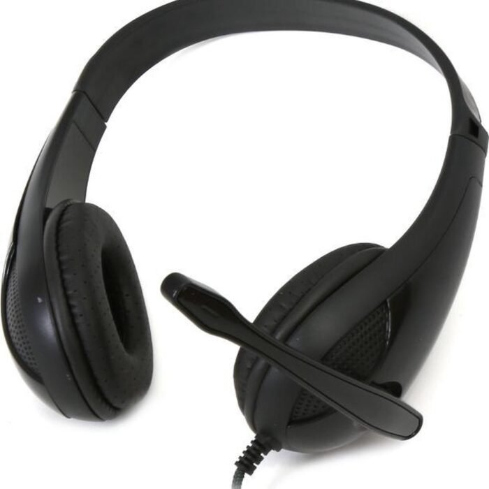 Platinet FH4008B - Stereo Headset - Zachte Oorschelpen - Lange kabel - Met Microfoon - Zwart