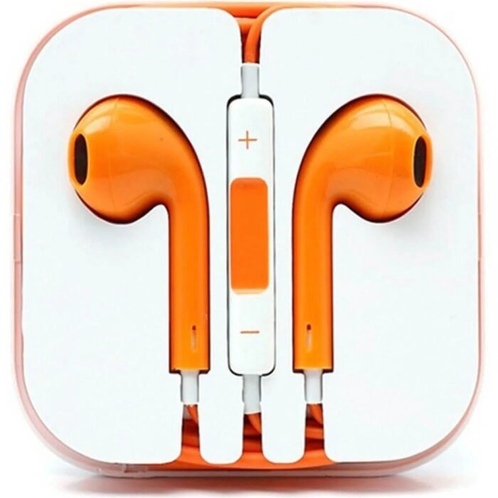 Hoofdtelefoon - 3.5 mm aux aansluiting - Oortelefoon met Microfoon - Koptelefoonaansluiting - Stereo - Oranje
