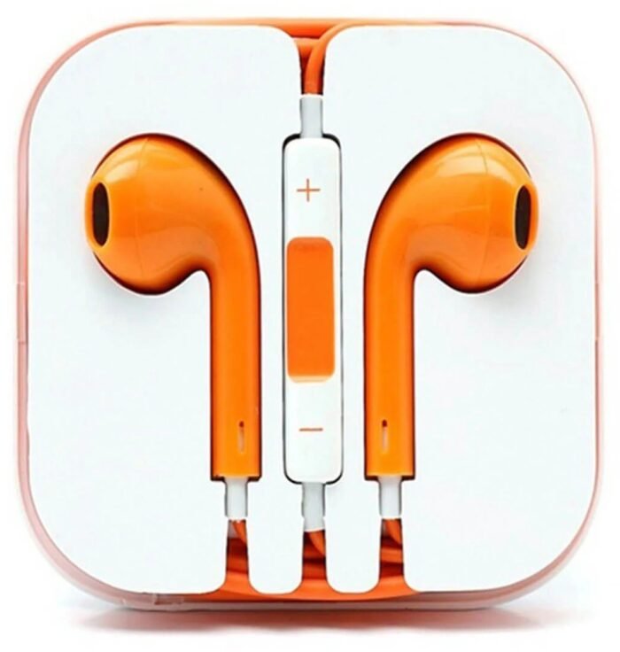 Hoofdtelefoon - 3.5 mm aux aansluiting - Oortelefoon met Microfoon - Koptelefoonaansluiting - Stereo - Oranje