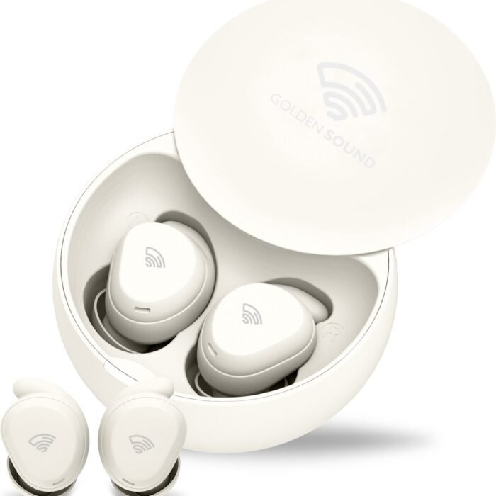 Golden Sound draadloze oordopjes - Slaap oordopjes - Sleep Plugs - Noise Cancelling - Kleinste Oortjes - Geschikt voor elke laptop en smartphone - Beige