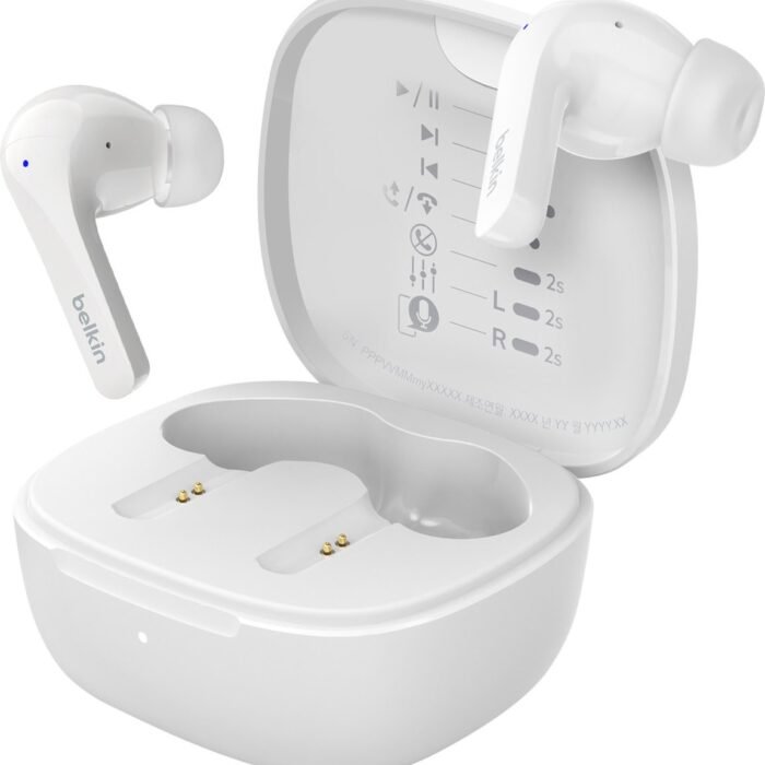 Belkin SoundForm Motion Headset True Wireless Stereo (TWS) In-ear Gesprekken/Muziek/Sport/Elke dag Bluetooth Wit