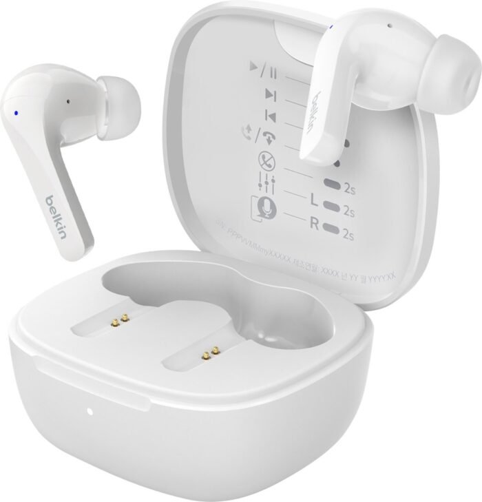 Belkin SoundForm Motion Headset True Wireless Stereo (TWS) In-ear Gesprekken/Muziek/Sport/Elke dag Bluetooth Wit