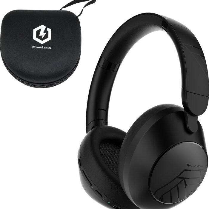 PowerLocus Orion - Koptelefoon Draadloos – Koptelefoon Bluetooth - met ENC Microfoon – 70 Uur batterijduur - Memory Foam Oorkussens - Wireless & met Aux kabel Mode – incl. Premium Case - Zwart