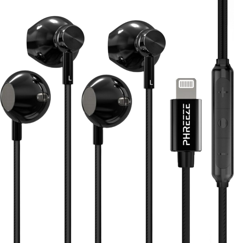 Bedrade Oordopjes geschikt voor iPhone oortjes - Bedraad - 2 Stuks - Werkt Direct - Geschikt voor Apple Lightning ( 14, 13, 12, 11, X, Pro Max Xs ) Oordoppen met Draad