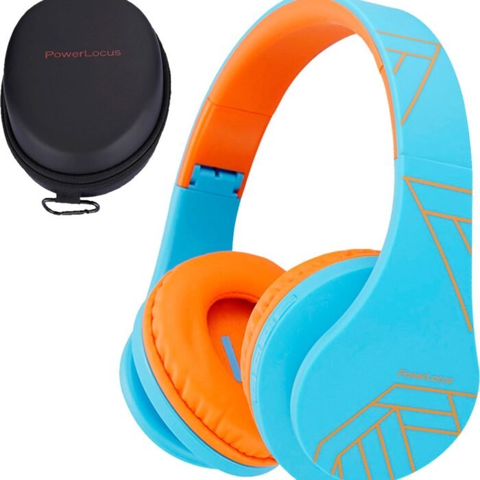 PowerLocus P2 draadloze Over-Ear Koptelefoon Inklapbaar koptelefoon voor kinderen - veilig volume van 85 dB- Bluetooth Hoofdtelefoon - Met microfoon