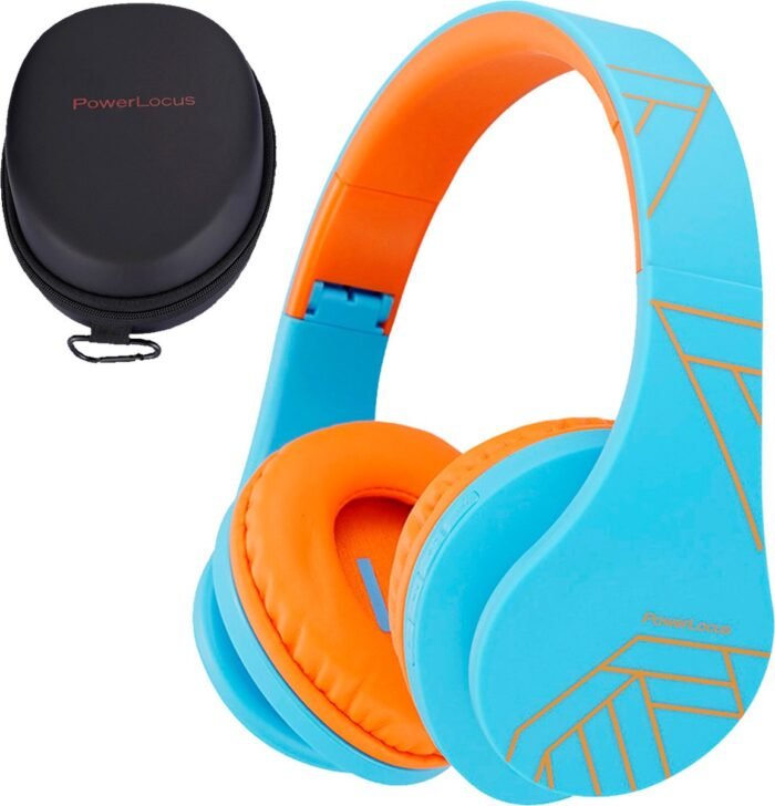 PowerLocus P2 draadloze Over-Ear Koptelefoon Inklapbaar koptelefoon voor kinderen - veilig volume van 85 dB- Bluetooth Hoofdtelefoon - Met microfoon