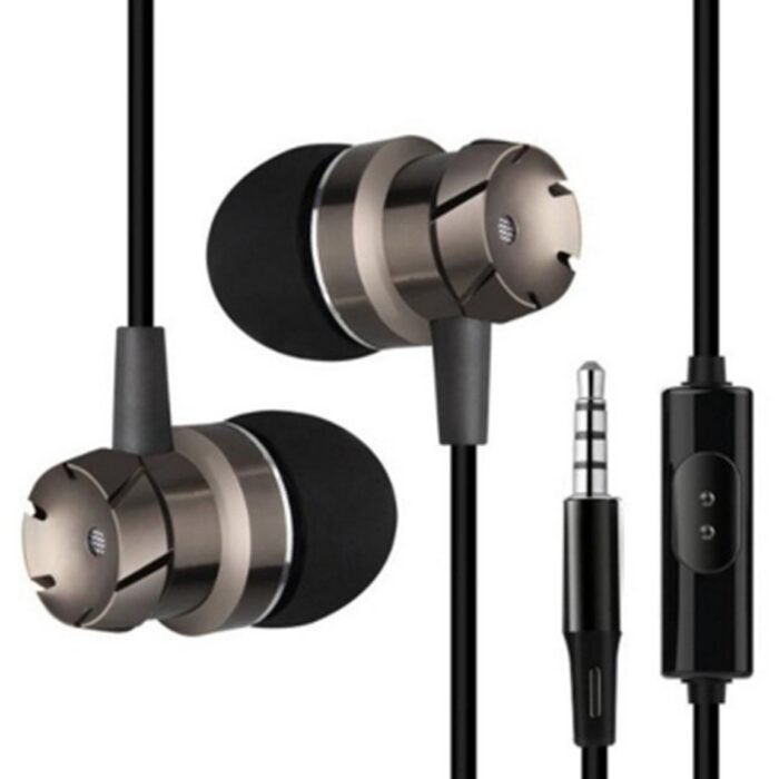 Oortjes met Draad - 3.5mm Jack AUX aansluiting - In-Ear Oordopjes koptelefoon met draad en microfoon - Headset - zwart