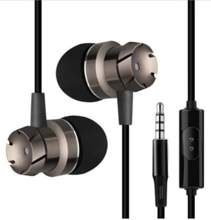 Oortjes met Draad - 3.5mm Jack AUX aansluiting - In-Ear Oordopjes koptelefoon met draad en microfoon - Headset - zwart