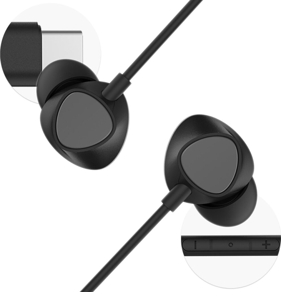 imoshion Bedrade Oordopjes met USB-C Aansluiting - In-Ear Oortjes met Draad - Zwart