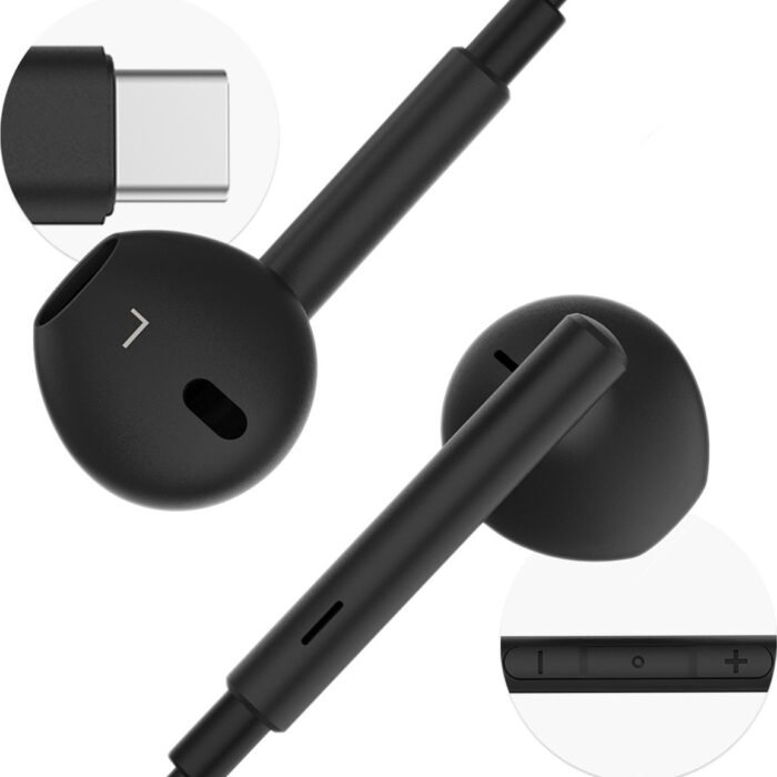 imoshion Bedrade Oordopjes met USB-C Aansluiting - Oortjes met Draad - Zwart