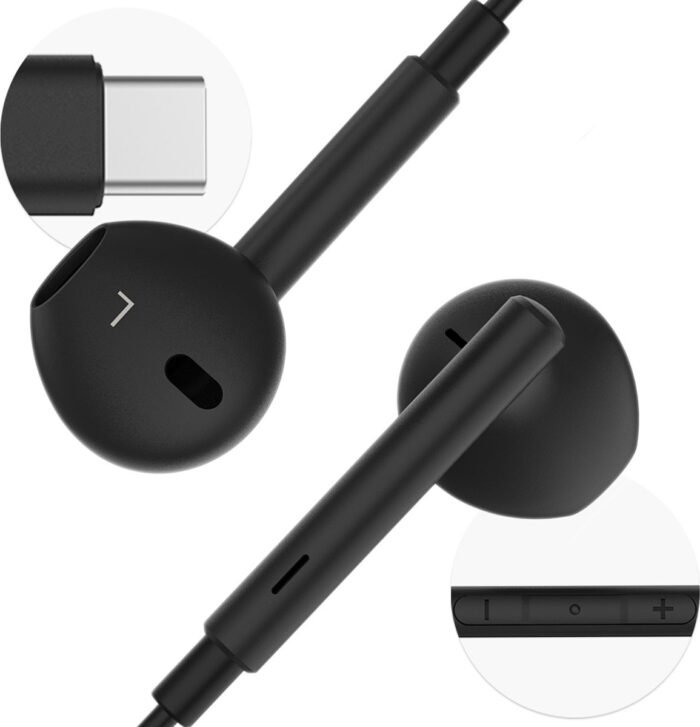 imoshion Bedrade Oordopjes met USB-C Aansluiting - Oortjes met Draad - Zwart