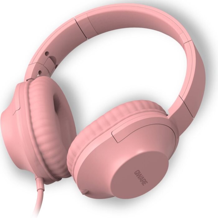 Qware Sound - Koptelefoon Kinderen – Koptelefoon Volwassenen - Koptelefoon Bedraad - Wired - Kabel - Headphone - Roze