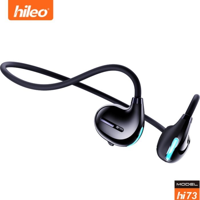 hileo hi73 - Draadloze Oordopjes - Koptelefoon - Air Conduction – Zwart - Sport - Open-Ear - Bluetooth V5.3 oordopjes – Draadloze oortjes – Geschikt voor IOS/Android
