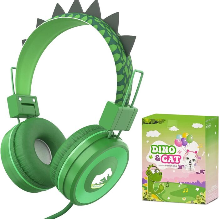 StayPowered Kinderhoofdtelefoon - Perfect voor Jonge Avonturiers - Schattig Design - Stereo Geluid - Ingebouwde Microfoon - Instelbaar en Opvouwbaar - Universele Compatibiliteit - Zacht Gevoerd - Roze of Groen - Levering Sneller dan Aangegeven!