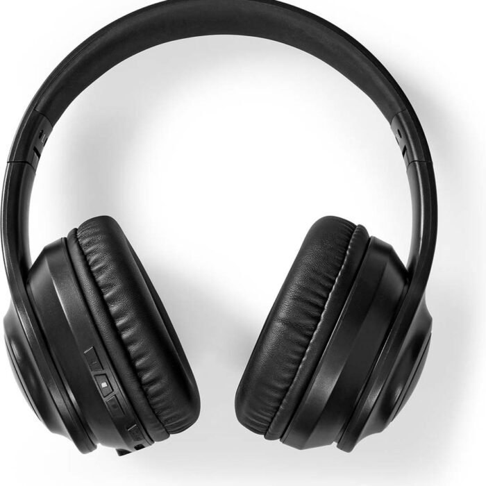Nedis Draadloze Over-ear Koptelefoon - Maximale batterijduur: 16 uur - Ingebouwde microfoon - Drukbediening - Ondersteuning voor spraakbesturing - Volumebediening - Inclusief reiskoffer - Zwart