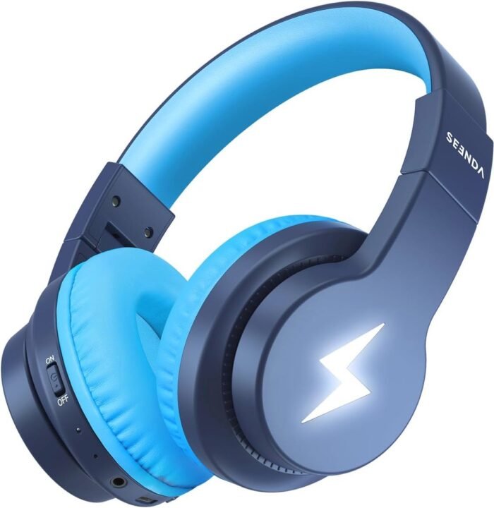 Bluetooth Hoofdtelefoon voor Kinderen - 85 dB/94 dB Volumebegrenzing, 45 Uur Speeltijd, Microfoon & Comfortabele Oorkussens