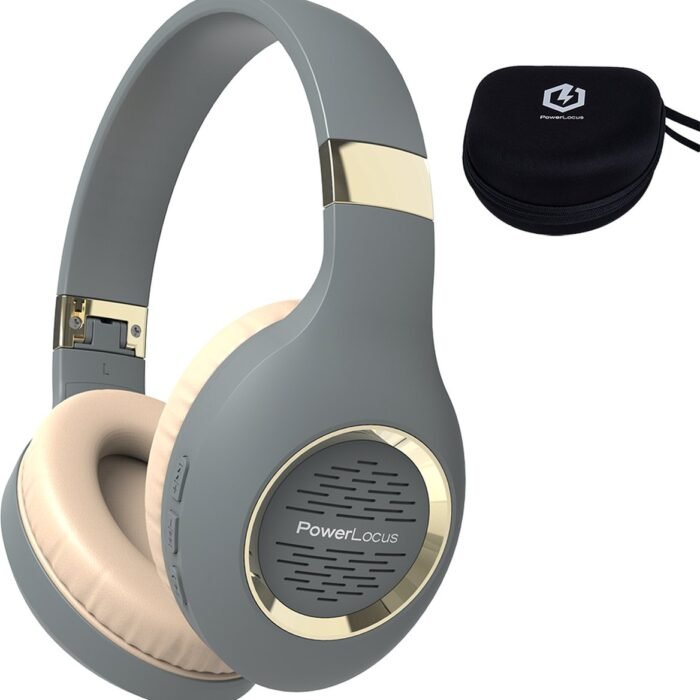 PowerLocus P4 draadloze Over-Ear Koptelefoon, incl. Premium Case - met microfoon - Asphalt Grijs