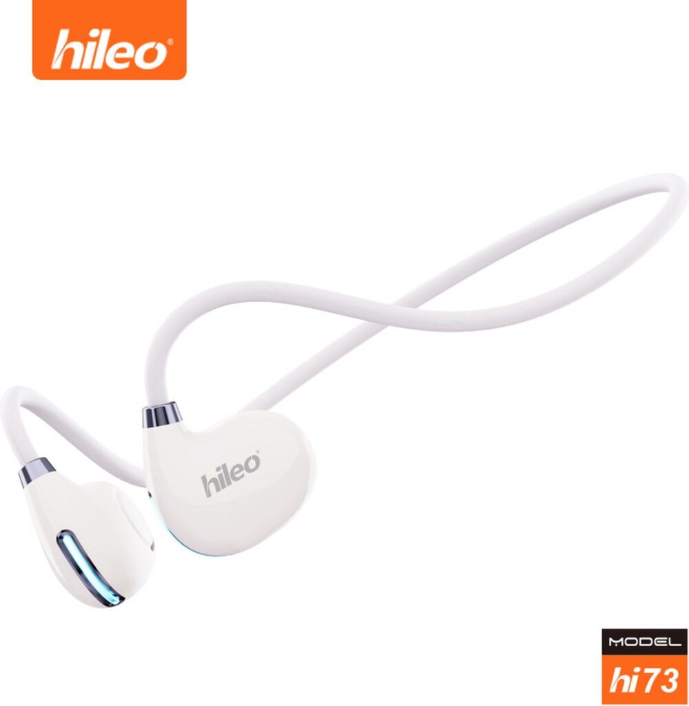 hileo hi73 - Draadloze Oordopjes - Koptelefoon - Air Conduction – Wit - Sport - Open-Ear - Bluetooth V5.3 oordopjes – Draadloze oortjes – Geschikt voor IOS/Android