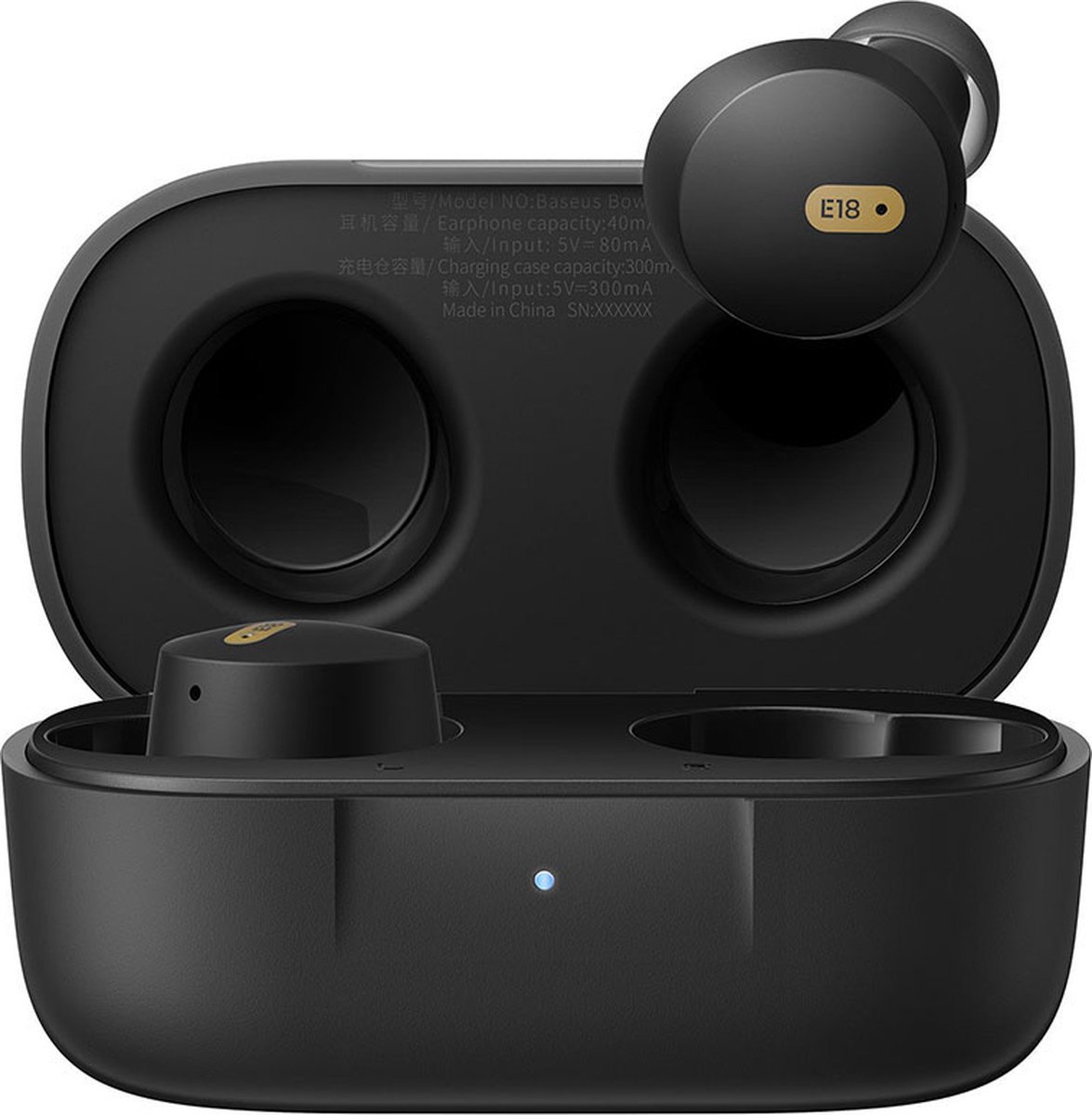 Baseus, TWS Draadloze Bluetooth 5.3 Headset Model Bowie E18 IPX4 ENC, Zwart