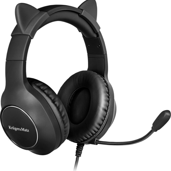 Krüger&Matz KM0659 - Krüger & Matz gaming hoofdtelefoon voor kinderen, zwart