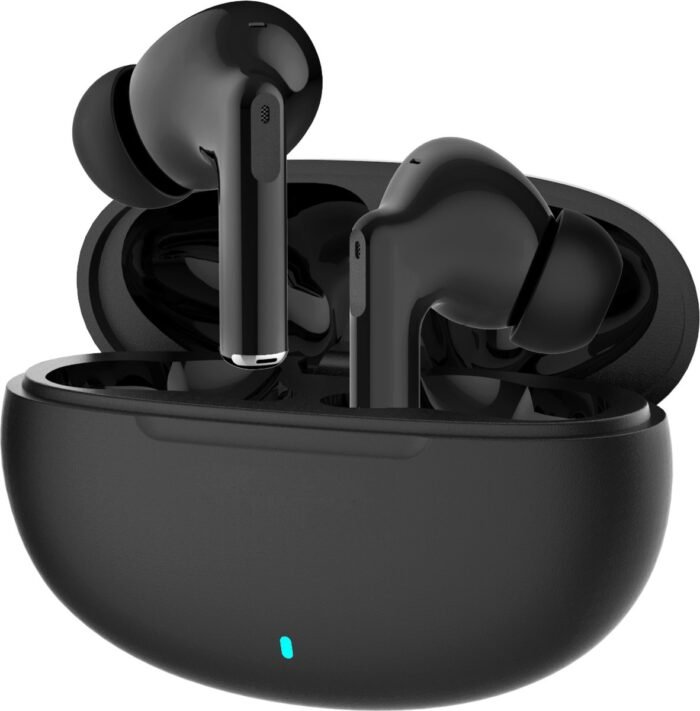 OOQE FLOW MAX - Draadloze Oordopjes | Bluetooth Oordopjes | Oortjes Draadloos | ANC | Lange Batterijduur | Bellen | Zuiver Geluid | Geschikt voor Samsung en Apple | Geschikt voor Telefoon, TV, Tablet en Laptop | Ergonomisch | Zwart