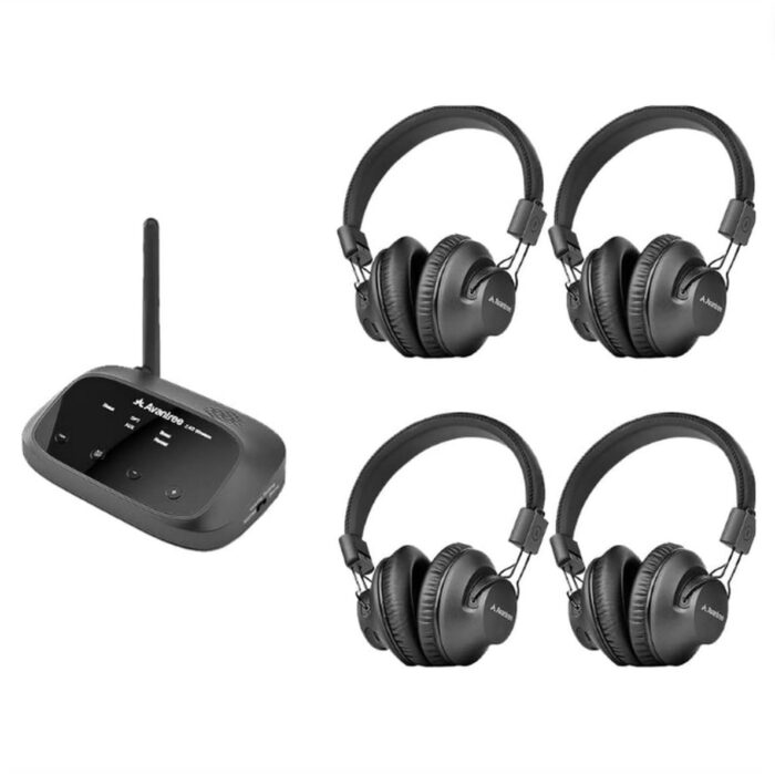 Complete DJ Set Met 4 Headsets - Complete Silent Disco Set voor Groep Plezier - Draadloze Hoofdtelefoons - Verlichte Discolamp
