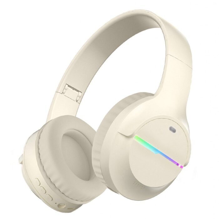KINSI Draadloze Gaming Headset met RGB-Verlichting - Bluetooth Hoofdtelefoon voor Gamen & Sport, HIFI Geluid