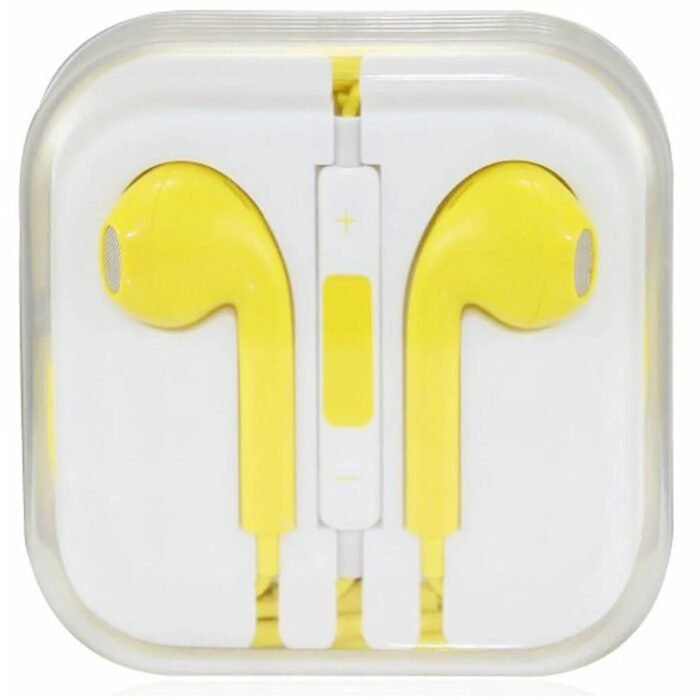 Hoofdtelefoon - 3.5 mm aux aansluiting - Oortelefoon met Microfoon - Koptelefoonaansluiting - Stereo - Geel