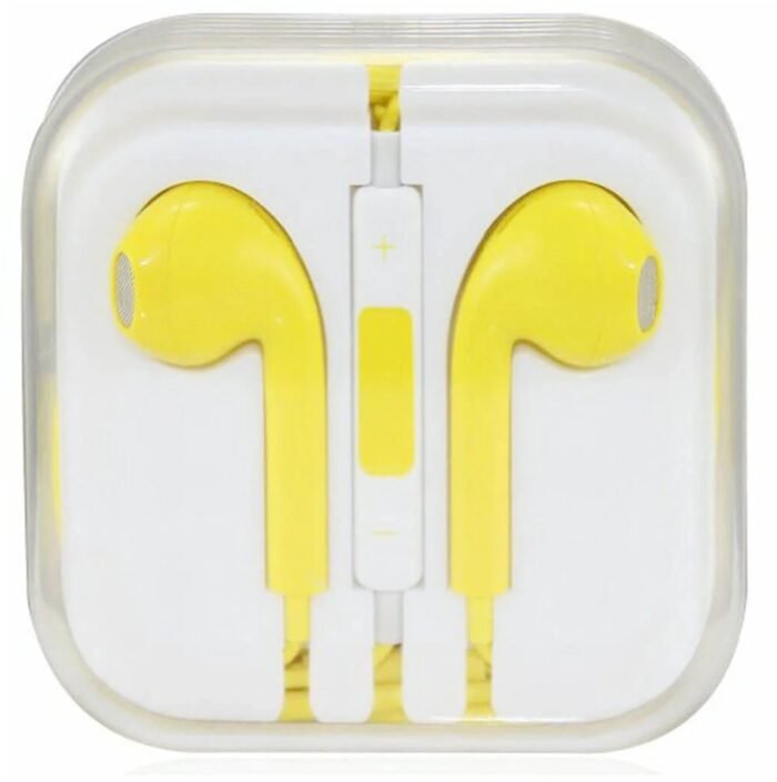 Hoofdtelefoon - 3.5 mm aux aansluiting - Oortelefoon met Microfoon - Koptelefoonaansluiting - Stereo - Geel