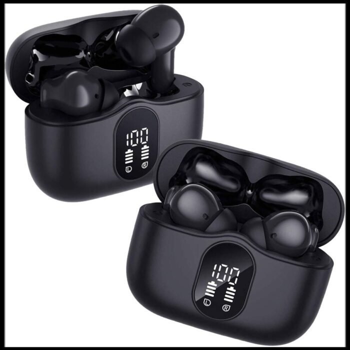 Duo Pack SBG Draadloze Oordopjes - Noise Cancelling - Headset - Bluetooth 5.3 - Earbuds oplaadcase - LED Display - Met Microfoon - Extra dopjes - Zwart