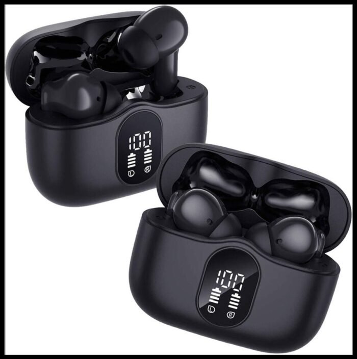 Duo Pack SBG Draadloze Oordopjes - Noise Cancelling - Headset - Bluetooth 5.3 - Earbuds oplaadcase - LED Display - Met Microfoon - Extra dopjes - Zwart