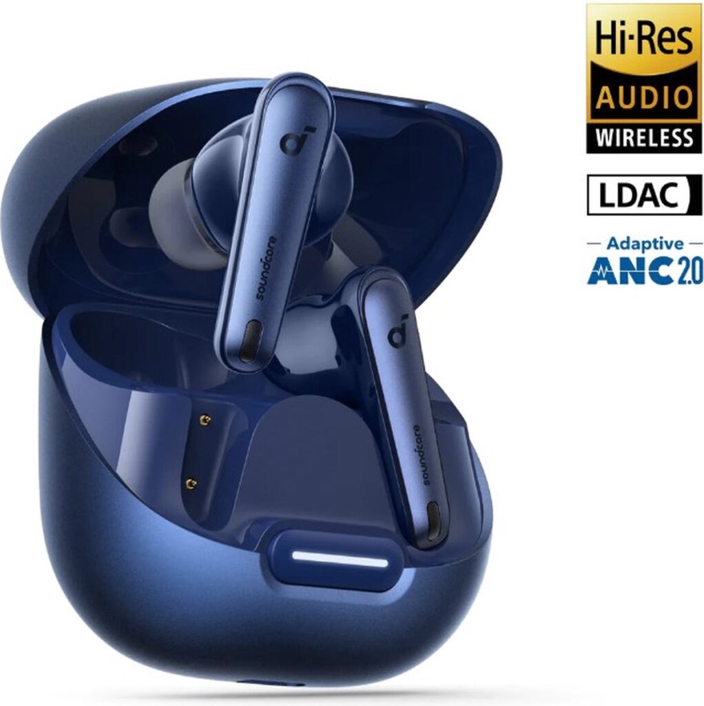 soundcore Liberty 4 NC - Wireless Noise Cancelling Earbuds (Donkerblauw) - 98.5% Noise Reduction - draadloze oordopjes - Adaptive Noise Cancelling to Ears and Environment - Hi-Res Sound - 50H Battery