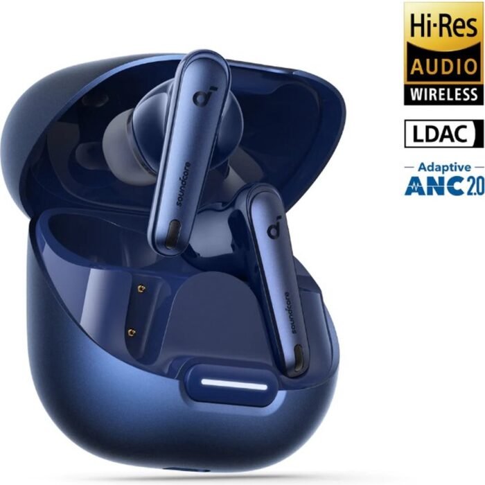 soundcore Liberty 4 NC - Wireless Noise Cancelling Earbuds (Donkerblauw) - 98.5% Noise Reduction - draadloze oordopjes - Adaptive Noise Cancelling to Ears and Environment - Hi-Res Sound - 50H Battery