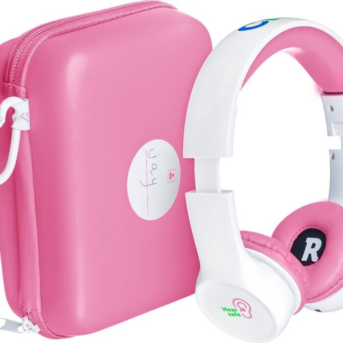 Clevy Hearsafe (Max 85 dB) - Koptelefoon voor kinderen met case - Roze - Ontworpen voor de schoolklas - Kids Headphone - Headset