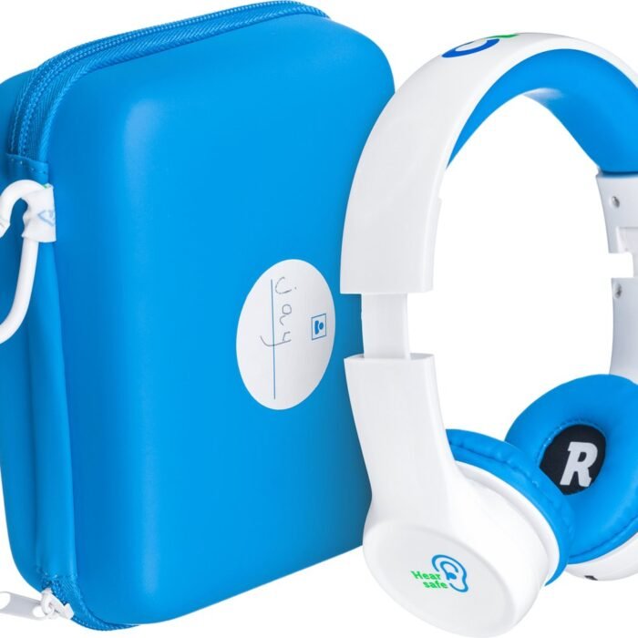 Clevy Hearsafe (Max 85 dB) - Koptelefoon voor kinderen met case - Blauw - Ontworpen voor de schoolklas - Kids Headphone - Headset