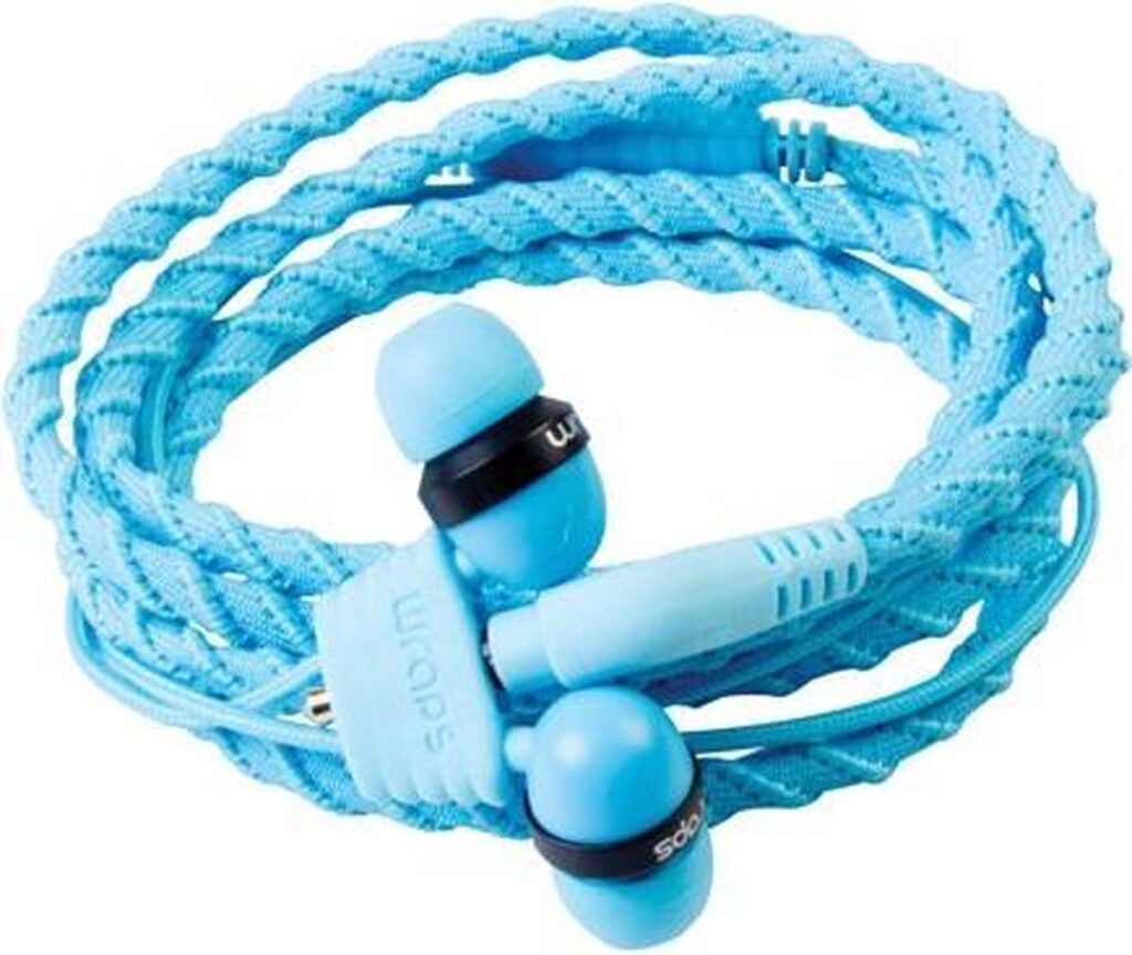 Wraps Classic Cloth Wrap in ear oordopje en armband met microfoon - Blauw