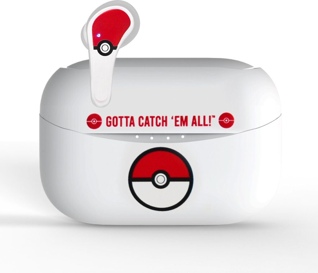Pokémon - Pokéball - draadloze oordopjes - met oplaadcase - touch control - extra eartips - TWS earpods bluetooth