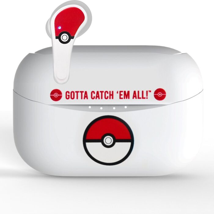 Pokémon - Pokéball - draadloze oordopjes - met oplaadcase - touch control - extra eartips - TWS earpods bluetooth