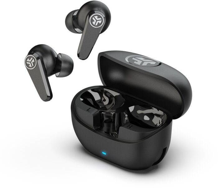 JLAB Go Pods ANC Oortjes Draadloos – 26 Uur Speeltijd – Draadloze Oordopjes - Bluetooth Multipoint – Hybrid Active Noise Cancelling Oortjes – Aanpasbare Equalizer Instellingen EQ4 – Fast Charging Case Met Ingebouwde Oplaadkabel - Zwart