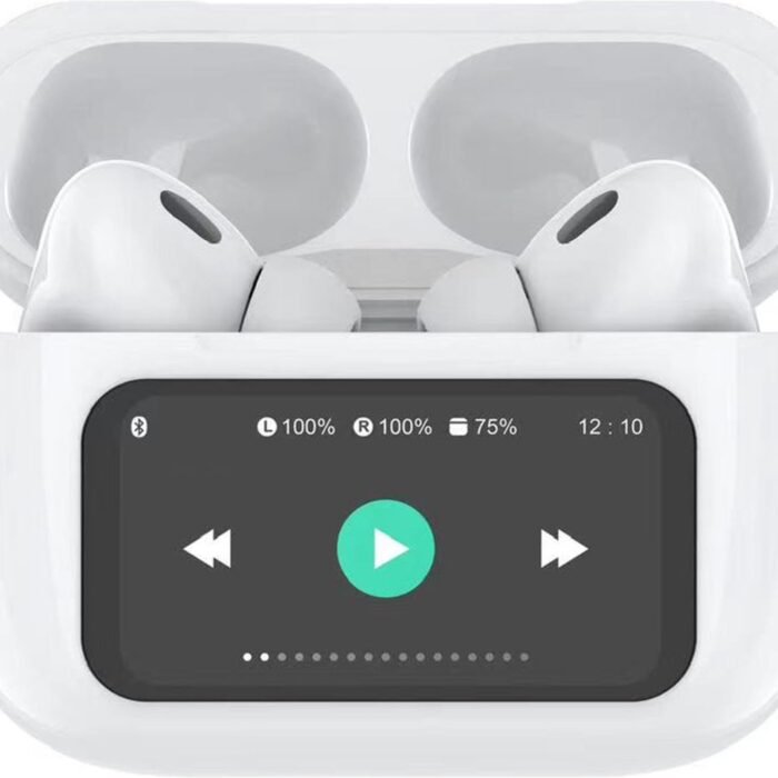 Voltma® AirBeats - Draadloze Bluetooth 5.4 Oordopjes met Touch LED Display - Geluidsdempende In-Ear Oortjes met Active Noise Cancelling ANC - Earbuds Draadloos - 40 Uur Accuduur - 2-Uur Opladen - In-Ear Detectie & Touchbediening - Handsfree - Wit