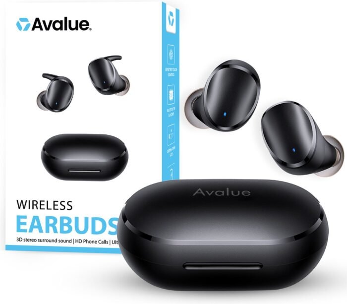 AVALUE Draadloze Oordopjes - Oordopjes Draadloos - Bluetooth Oordopjes - Sport Oordopjes - Apple & Android - 28 uur Batterijduur