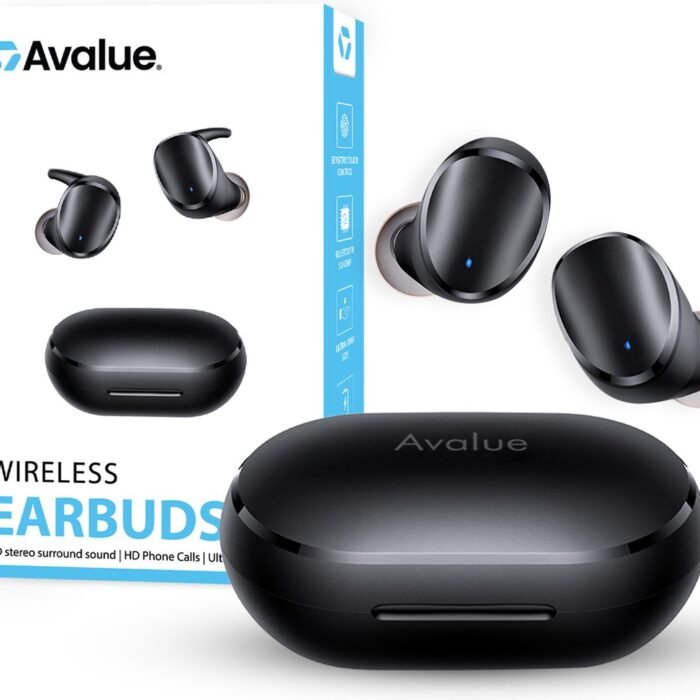 AVALUE Draadloze Oordopjes - Oordopjes Draadloos - Bluetooth Oordopjes - Sport Oordopjes - Apple & Android - 28 uur Batterijduur