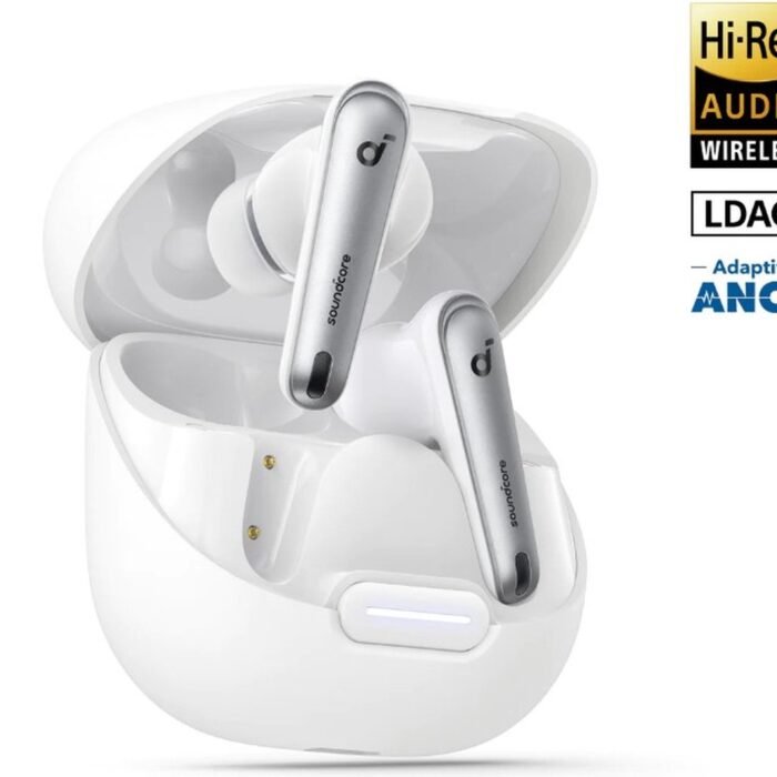 soundcore by Anker Liberty 4 NC Draadloze Oordopjes Wit - Earbuds - Active Noise Cancelling tot 98.5%, Multipoint Connection, 50 uur accuduur, Bluetooth 5.3, IPX4 spatwaterbestendig, HiRes Certified