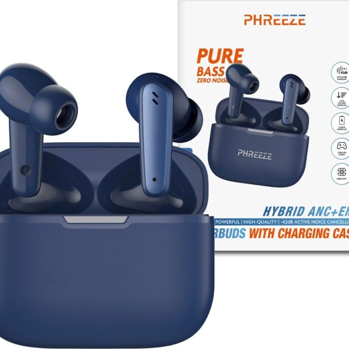 Draadloze Oordopjes Noise Cancelling - Bluetooth Oordopjes - Draadloze oortjes - Oortjes draadloos - Blauw