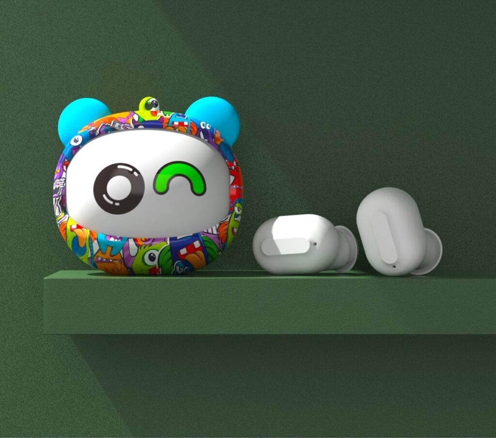 Volkano Face Change Artist Bear TWS Oordopjes Draadloos – Speels Design en Superieur Geluid - Draadloze oordopjes | earpods met Oplaadcase