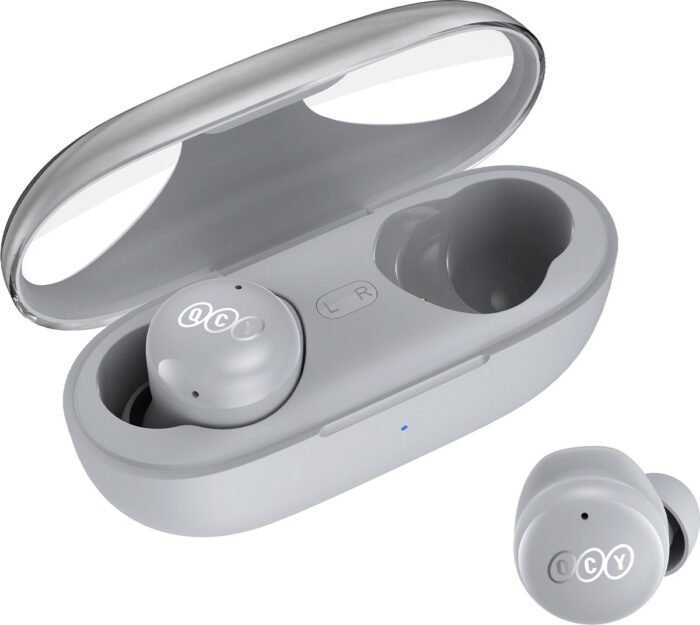 QCY T17 S - Draadloze oordopjes - lichtgrijs - 2022 - Premium earbuds
