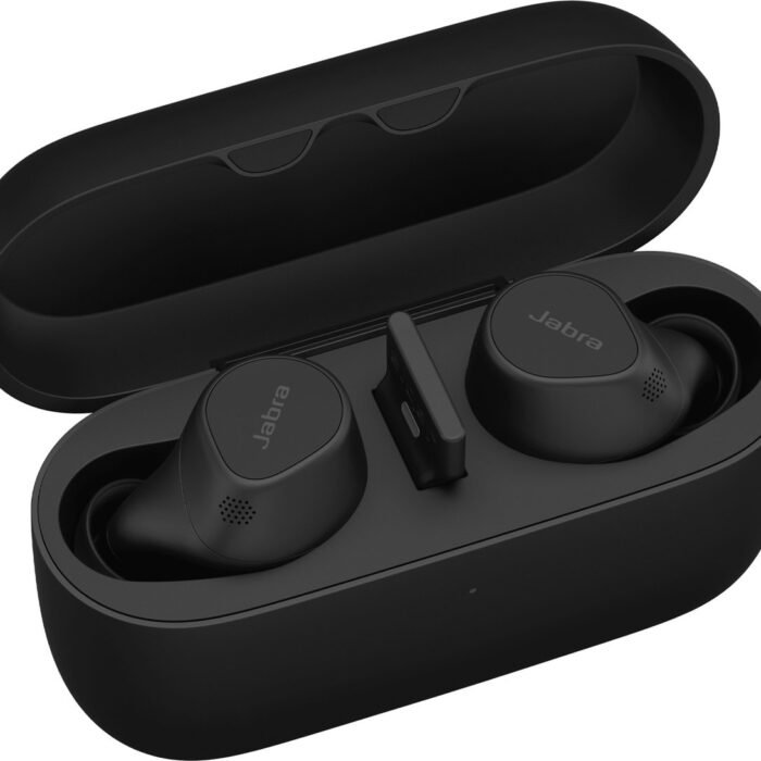 Jabra Evolve2 Buds UC - Bluetooth - actieve geluidsdemping - USB-A- via Bluetooth-adapter - ruisisolatie - zwart - Zoom-gecertificeerd, geoptimaliseerd voor Google Meet